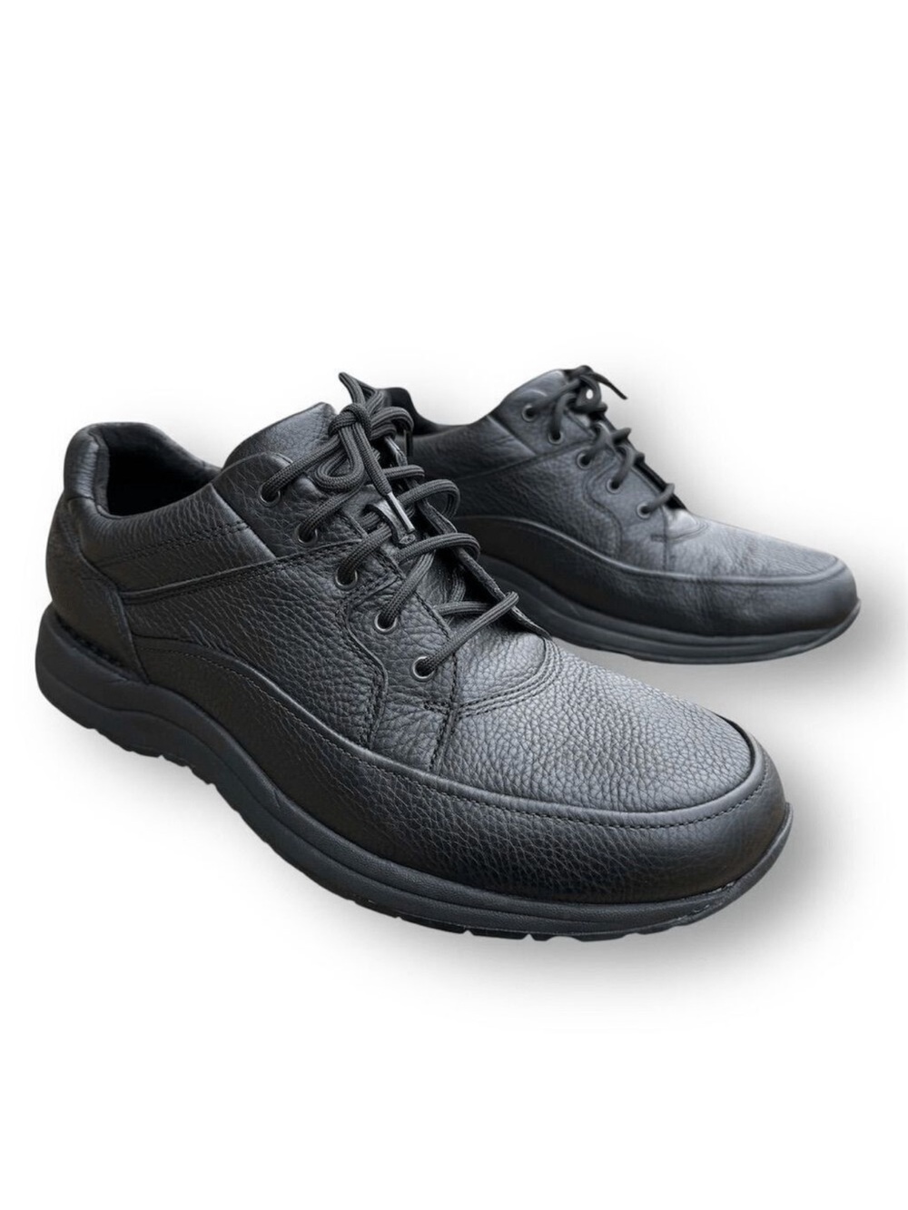 Rockport Men's Edge Hill II Black Leather Walking Shoes Size 10